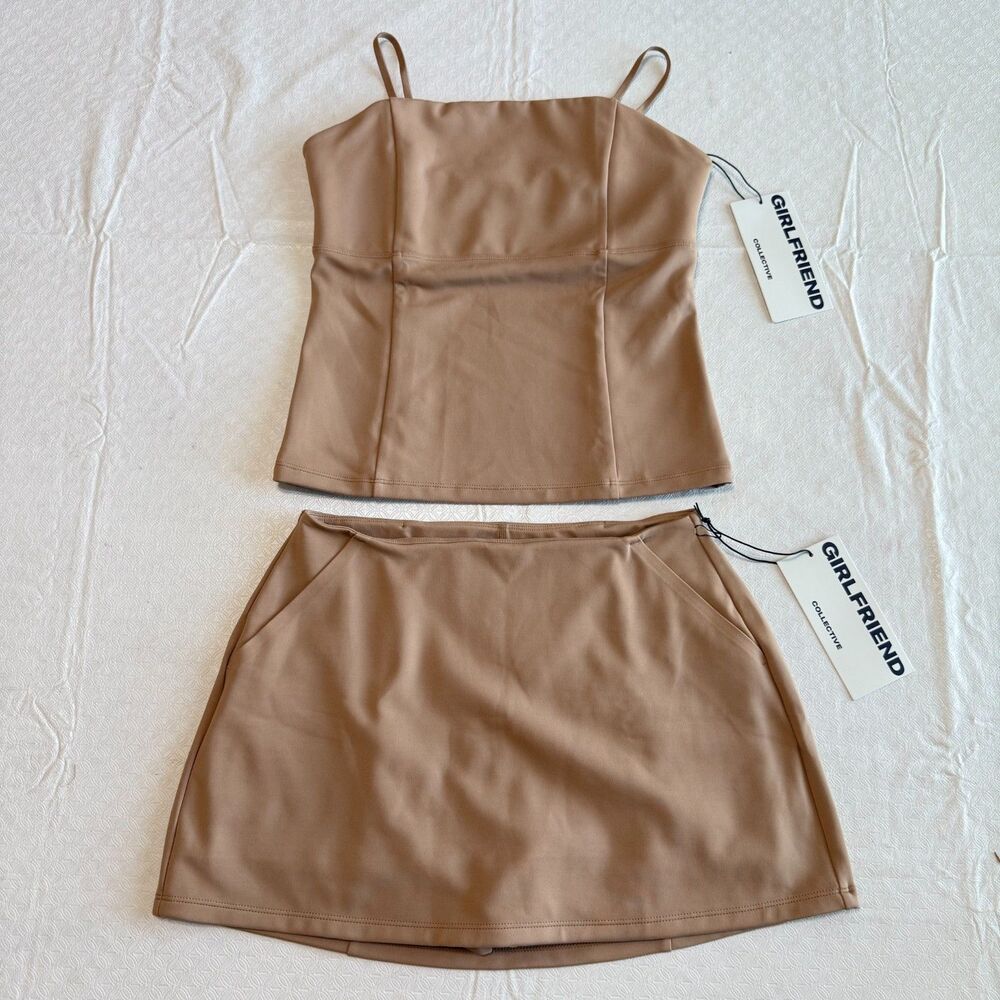 Girlfriend Collective Activewear Set: Cami & Athletic Skirt Women's M NWT